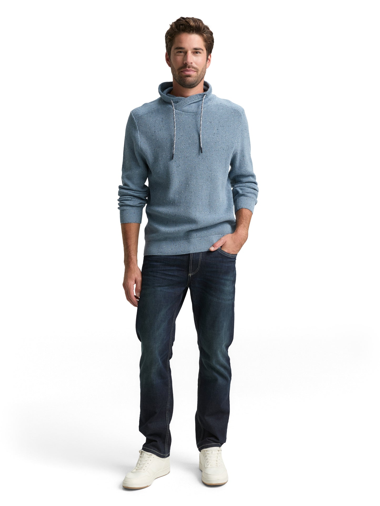 Pull en maille à l'aspect chiné