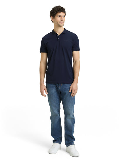 Polo ajusté avec logo imprimé