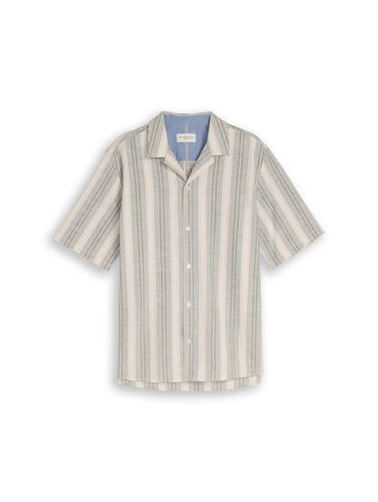 Chemise rayée aux tons naturels