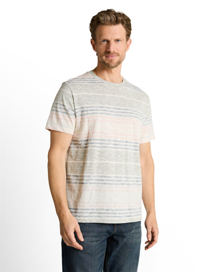 T-shirt rayé effet délavé
