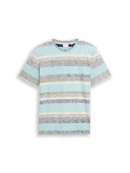 T-shirt rayé effet délavé