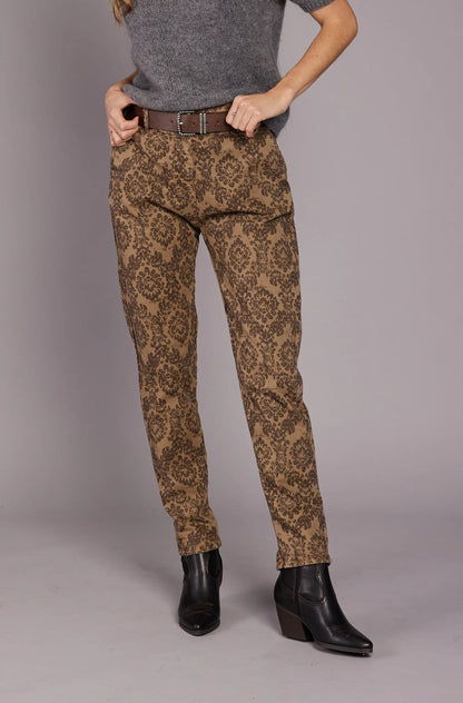 Pantalon à motif camel