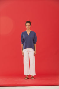 Chandail bleu manches courtes WNT W123647