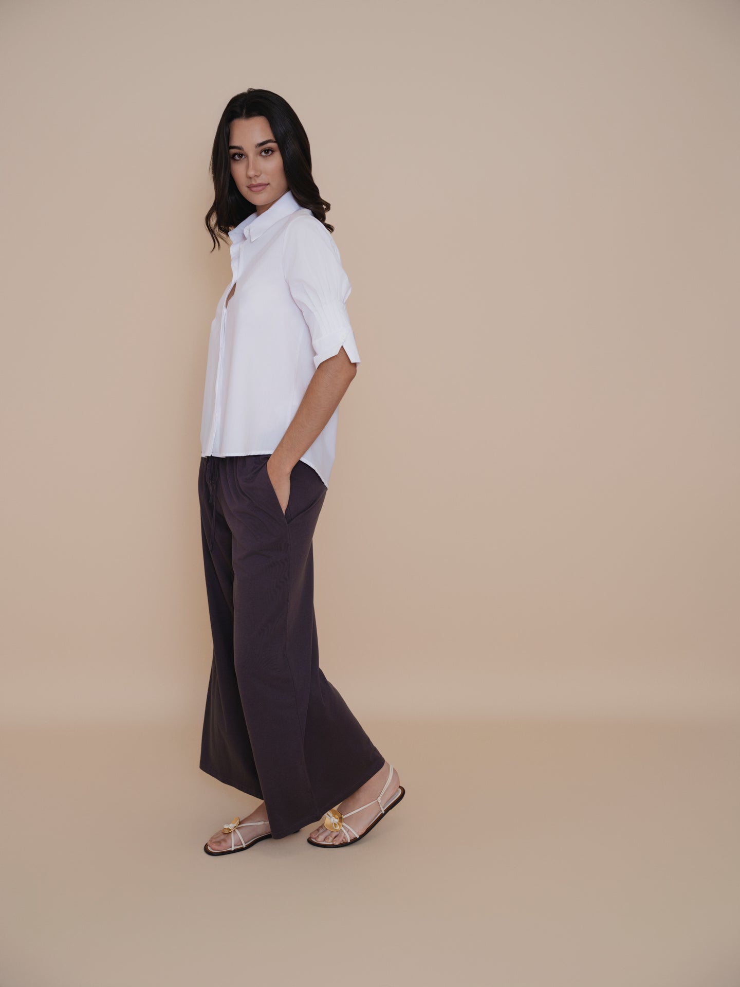 Pantalon large fluide au confort élégant