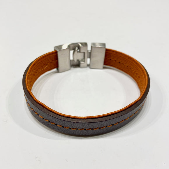 Bracelet Paris - Cuir Brun / Rust